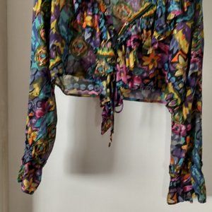 Colorful floral print top